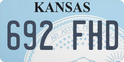KS license plate 692FHD