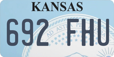 KS license plate 692FHU