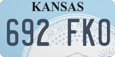 KS license plate 692FKO