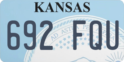 KS license plate 692FQU