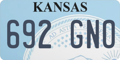 KS license plate 692GNO