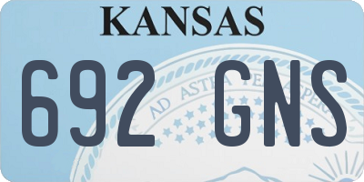 KS license plate 692GNS