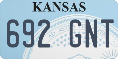 KS license plate 692GNT