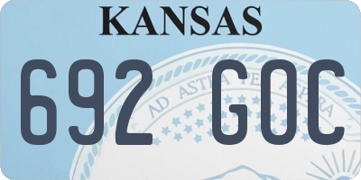 KS license plate 692GOC