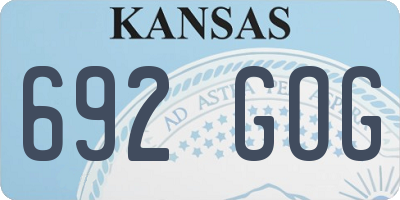 KS license plate 692GOG