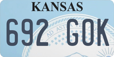 KS license plate 692GOK