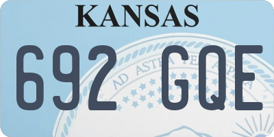 KS license plate 692GQE