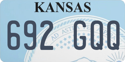 KS license plate 692GQQ
