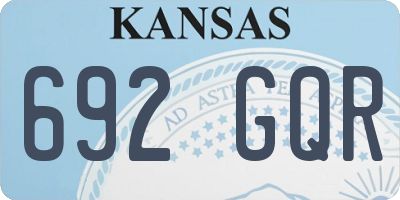 KS license plate 692GQR