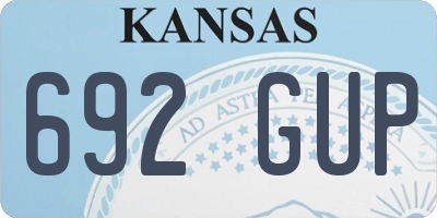 KS license plate 692GUP