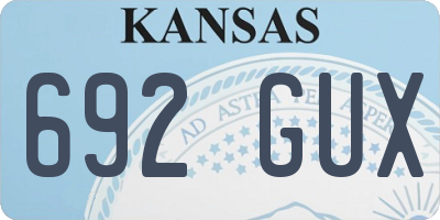 KS license plate 692GUX