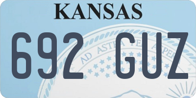 KS license plate 692GUZ
