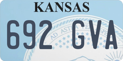 KS license plate 692GVA