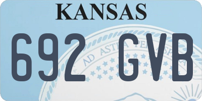 KS license plate 692GVB