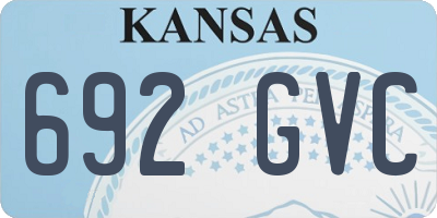KS license plate 692GVC