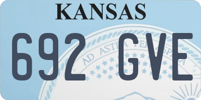 KS license plate 692GVE