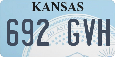 KS license plate 692GVH