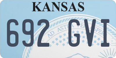 KS license plate 692GVI