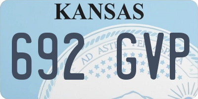 KS license plate 692GVP