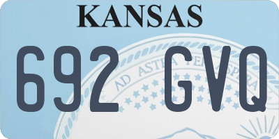 KS license plate 692GVQ