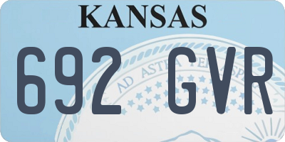 KS license plate 692GVR