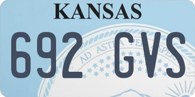 KS license plate 692GVS