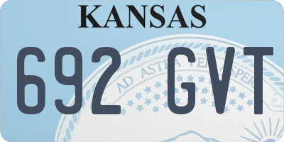 KS license plate 692GVT