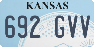 KS license plate 692GVV