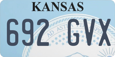 KS license plate 692GVX