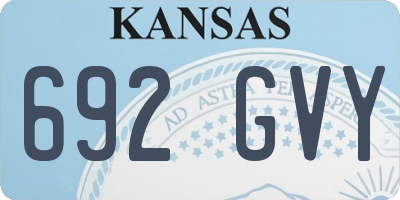 KS license plate 692GVY