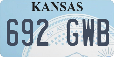 KS license plate 692GWB