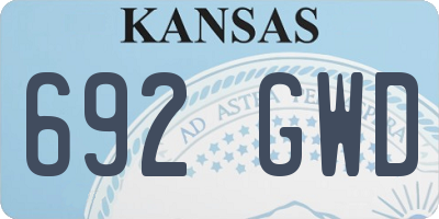 KS license plate 692GWD