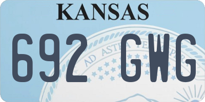 KS license plate 692GWG