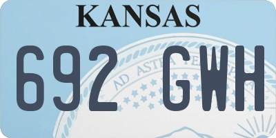KS license plate 692GWH