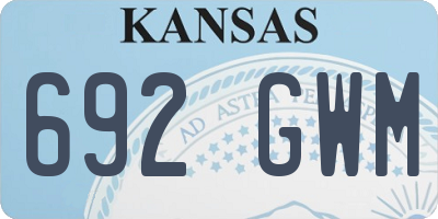KS license plate 692GWM