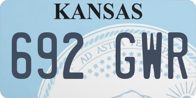 KS license plate 692GWR