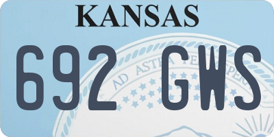 KS license plate 692GWS