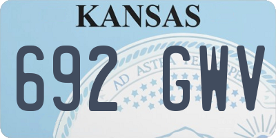 KS license plate 692GWV