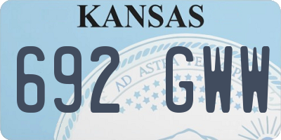 KS license plate 692GWW