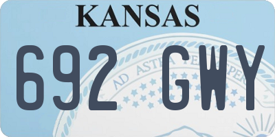 KS license plate 692GWY