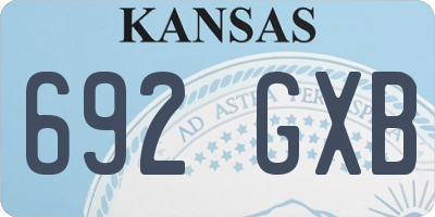 KS license plate 692GXB