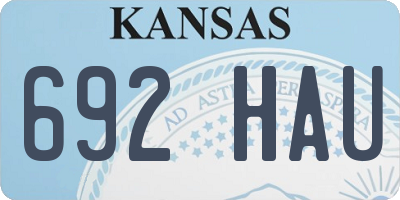 KS license plate 692HAU