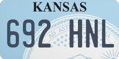 KS license plate 692HNL