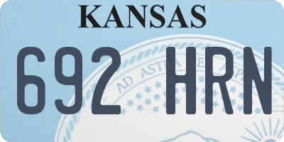 KS license plate 692HRN