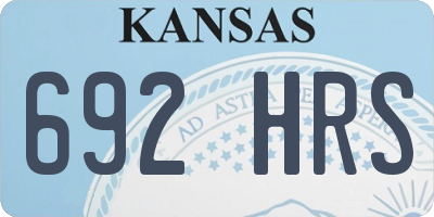KS license plate 692HRS