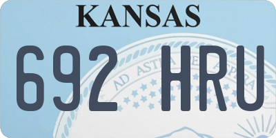 KS license plate 692HRU