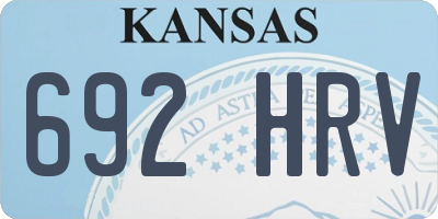 KS license plate 692HRV