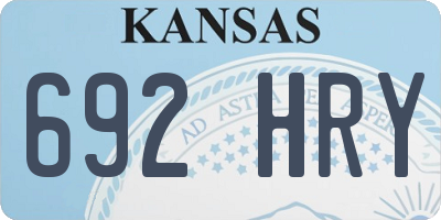 KS license plate 692HRY