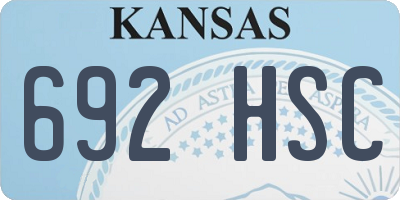 KS license plate 692HSC