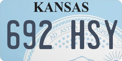 KS license plate 692HSY